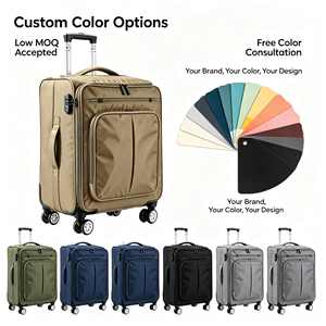 <span class=keywords><strong>Valise</strong></span> de <span class=keywords><strong>cabine</strong></span> souple OEM/ODM 20 pouces en tissu Oxford imperméable avec serrure TSA et roues pivotantes – MOQ personnalisé : 200 pièces - Product Image 1