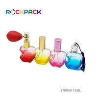 Mini bouteille de rouleau d'huile de pulvérisation de recharge de parfum en verre de forme unique de 12ml