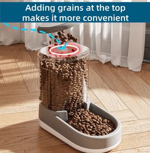 Dispenser air dan pengumpan kucing anjing 2 IN 1 otomatis Set air mancur pemberi makan hewan peliharaan anti licin untuk hewan peliharaan - Product Image 5