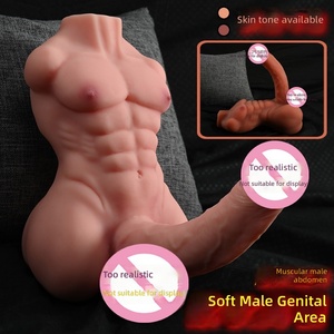 Jouets sexuels pour adultes, poupées d'amour réalistes demi-corps, godemichés et pénis réalistes pour hommes gays sans tête, 2,2 kg, aides à la masturbation homme-homme - Product Image 2