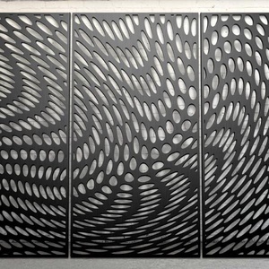 Nouveau style <span class=keywords><strong>MetalArt</strong></span> Laser Cut Metal Black Tree Leaves Écran de clôture de confidentialité - Product Image 2