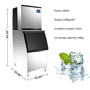 Factory Price Automatic Clear Commercial Restaurant Bar Cold Drink Portable Cube Ice Cube Maker Making Machine with Air/Water