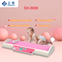 Báscula Digital Electrónica para Bebés con Medidor de Altura