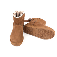 Bottes mode femmes chaussures hiver femmes chaud fourrure doublure ruban arcs dame neige fourrure botte