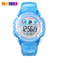 Montres numériques pour enfants, chronographe, en gros, pas cher, usine SKMEI, sport, 1451, alarme, plastique, 7 lumières, étanches, pour la natation
