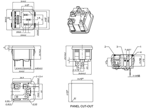 Conector DE <span class=keywords><strong>SEGURO</strong></span> 10A250V C14, adaptador de entrada de toma de corriente con soporte de fusibles para electrodomésticos y equipos de - Product Image 6
