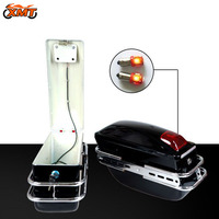 Sacoche latérale universelle pour moto, sacoche de réservoir, sacoche à outils, sacoche rigide avec couvercles et loquets à lumière LED