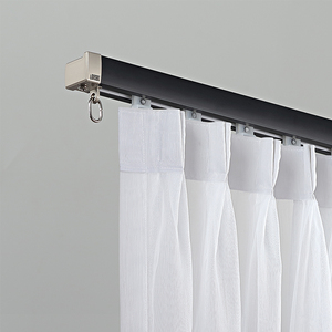 알루미늄 합금 커튼로드 레일 병원 창 천장 상단 마운트 커튼 트랙 철도 트랙 홈 장식용 숨겨진 커튼 레일 - Product Image 2