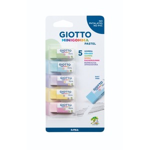 BLISTER CON 5 MINIRUBBER GIOTTO pastello - Product Image 1