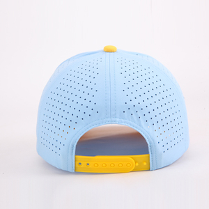 New Design 5 Panel Embroidery Logo Snapback Baseball Caps Laser Cut Hole Golf <strong>Hats</strong> and <strong>Waterproof</strong> Rope <strong>Hats</strong> - Product Image 6