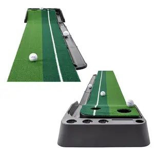 Groothandel Golf Putting Green Mat Met Auto Ball Return Systeem Mini Golf Game Praktijk Apparatuur En Golf Geschenken