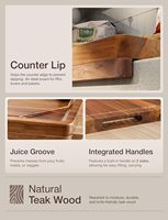 Planches à découper en bois d'acacia avec poignées, planches à découper en bois pour comptoirs, planches à fromage et plateaux de charcuterie