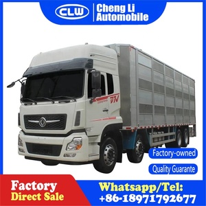 Nouveau véhicule de transport de bétail et de volaille <span class=keywords><strong>8x4</strong></span>, diesel, <span class=keywords><strong>camion</strong></span> de transport de porcs, conduite à gauche, 4x2, roues motrices, fourgon, réservoir de cargaison, Chine - Product Image 3