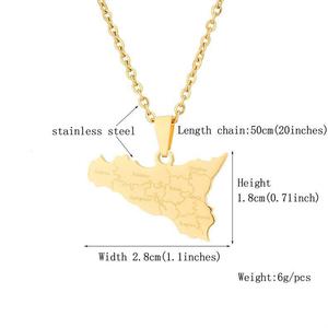 Collares con Colgante <span class=keywords><strong>de</strong></span> <span class=keywords><strong>Mapa</strong></span> <span class=keywords><strong>de</strong></span> <span class=keywords><strong>Sicilia</strong></span> y Nombres <span class=keywords><strong>de</strong></span> Ciudades, <span class=keywords><strong>de</strong></span> Acero Inoxidable, para Hombre y Mujer, Joyería Italiana <span class=keywords><strong>de</strong></span> <span class=keywords><strong>Sicilia</strong></span>, Regalo, Venta al Por Mayor - Product Image 6