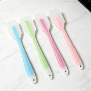 Semi-transparent one-piece <b>silicone</b> spatula for mixing butter, cake, and <b>baking</b>. - Product Image 4