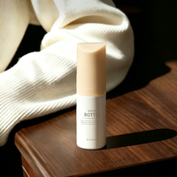 Flacon pompe sans air en plastique personnalisé de luxe rechargeable de 15 ml pour crème de soin de la peau, lotion cosmétique, sérum, par KINPACK
