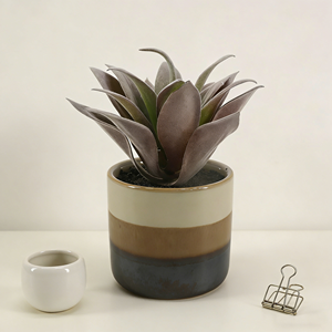 Pianta Artificiale di Agave con Vaso in Ceramica, Finta Agave Succulenta Realistica per Decorazione di Interni ed Esterni in Spazi Ristretti - Product Image 6