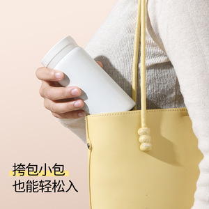 Mini Insulated Water Bottle Pocket Sized Sports Bottle For Students Portable Straight Body Thermos With Screw Cap Plastic Lid - Product Image 3