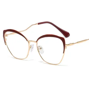 Vintage Fashion Women Eyeglasses Retro Optical Cat Eye Glasses Frame Brand Design Plain Eye Glasses