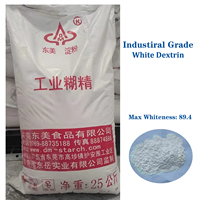 Dextrine blanche de qualité industrielle en poudre, conditionnée en sac, pour la fabrication de matériaux de peinture colorés et de poudres de maquillage cosmétique