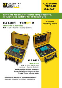 Chauvin Arnoux CA6471 Digital Multifunctional Earth Resistance Tester Measuring & Analysing <b>Instruments</b> - Product Image 2