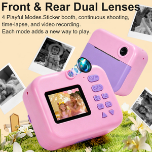 Mini Fotocamera Digitale Istantanea per Bambini con <span class=keywords><strong>Stampa</strong></span> Termica, Schermo da 2'', Batteria da 1200mAh, 200DPI, OEM/ODM - Product Image 3