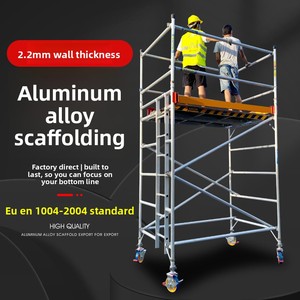 Plateforme de travail en hauteur mobile et empilable en alliage d'aluminium, tube de 2,2 mm d'épaisseur, norme EN1004, hauteur 2,5 m - Product Image 2