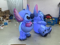 Jenor Figurine Gonflable Stitch, Modèle de Personnage Gonflable pour Décoration d'Événement Thématique