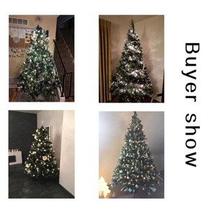 Cây Thông Giáng Sinh Nhân Tạo 6,7,7.5 Foot Flocked Tuyết Cây Thông NÓN Trang Trí - Product Image 2