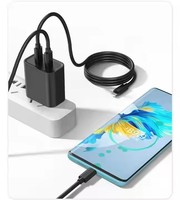 Chargeur mural double PD, norme américaine et européenne, adaptateur secteur Type C, 40 W, charge rapide, bloc de voyage pour téléphone portable