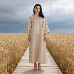 Robe Abaya en Polyester Brodé de Luxe, Nouveau Style Tendance pour Femmes Musulmanes, Fournisseur en Gros OEM ODM Personnalisé - Product Image 2