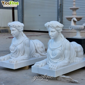 Jardins classiques ou décor de musée Sculpture <span class=keywords><strong>Statue</strong></span> en marbre du <span class=keywords><strong>Sphinx</strong></span> - Product Image 4