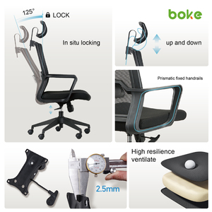 Sillas de Oficina Ergonómicas Giratorias de Malla Clásicas de Respaldo Alto para Personal al por Mayor - Product Image 2