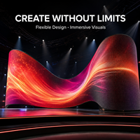Pantalla LED Flexible Personalizada, Pantalla de Video Curva Creativa para Escenarios de Conciertos, Eventos, Exposiciones e Instalaciones Inmersivas