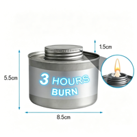 Vente chaude usine : Bidon de combustible durable en métal pour brûleur à mèche, combustible pour réchaud à mèche de 3 heures pour le maintien au chaud des buffets d'hôtel