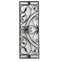 Shouhua Panneau de sécurité en verre trempé décoratif en fer forgé de haute qualité pour portes d'entrée résidentielles