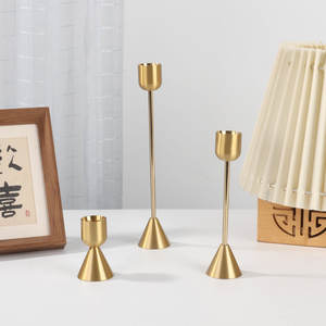 Portavelas de bronce moderno, decoración de mesa, candelabro, decoración navideña para el hogar, candelabro elegante de estilo nórdico para decoración del hogar - Product Image 6