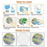Autocollant anti-oiseaux en verre teinté imperméable en forme de mandala personnalisé pour la décoration de la maison