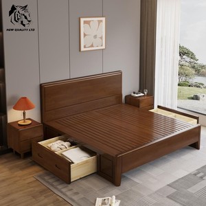 Cama de almacenamiento de madera de tamaño completo, nueva moda, muebles de dormitorio, precio bajo de fábrica, personalizable, gran stock, envío inmediato. - Product Image 6