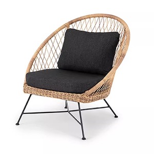 Canapé de jardin en rotin d'extérieur avec coussin imperméable, design contemporain, pour patio, balcon, villa, résistant aux UV, en rotin PE - Product Image 4
