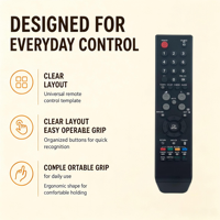 Control Remoto de Repuesto BN59-00624A para Uso Doméstico, Compatible con Televisores y Monitores LCD Samsung