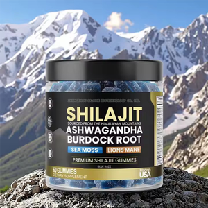 Чистые гималайские шиладжитские мармеладки собственной торговой марки, богатые ямками Ашвагандха, Корень лопуха, фульвовая кислота, шиладжит, добавка жевательной конфетки - Product Image 2