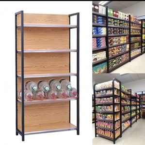 Scaffale a quattro montanti <span class=keywords><strong>in</strong></span> <span class=keywords><strong>legno</strong></span> di alta qualità ed elegante per supermercati e minimarket, ideale per riporre oggetti di valore - Product Image 3