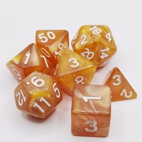 En stock, jeu de dés à sept faces avec coins arrondis pour jeux de société D&D