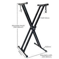 Classic Double X Keyboard Stand Timeless Design Reliable Performance for Church Choir Wedding Ceremony