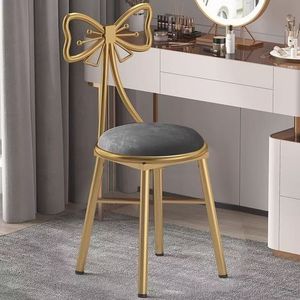 Silla de tocador K Butterfly INS para salón de uñas, taburete de lujo moderno, silla de princesa para maquillaje y manicura. - Product Image 5