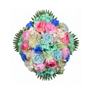 <b>Artificial</b> Multicolor <b>Flower</b> Bouquet Decorative Floral Arrangement with Roses and <b>Hydrangeas</b> for Home Wreaths and Swags - Product Image 1