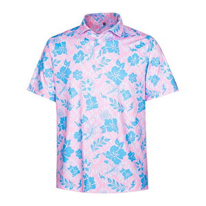 Personalizado verano patrón floral protección solar Spandex poliéster anti-pilling transpirable moda Golf Polo camisa - Product Image 2