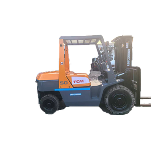 Chariot élévateur TCM d'occasion de 5 tonnes, mât à 2 étages, moteur diesel, faible nombre d'heures, hauteur de levage de 3000 mm, boîte de vitesses, moteur, bien entretenu, prêt à travailler - Product Image 1