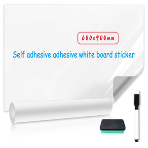 1 ensemble d'autocollants tableau <span class=keywords><strong>blanc</strong></span> autocollants, réutilisables, effaçables à sec, sans résidus, certifiés ROHS REACH pour le bureau, la maison et l'école - Product Image 3
